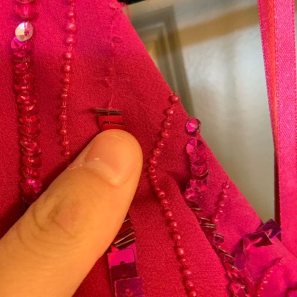 Sean Collection Fuschia Sequin A-Line Prom Dress - image 8